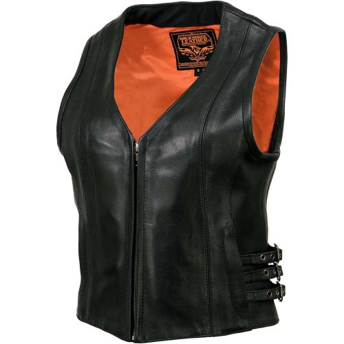 Milwaukee Women's 2XL Black Zippered Front Vest with Side Buckles
