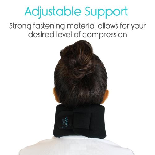 Vive Neck Brace for Neck Pain and Support for Women, Men - Cervical Collar - Soft Neck Brace for Pinched Nerve - Vertebrae Whiplash Wrap for Posture, Sleeping - Spinal Support and Spine Pressure