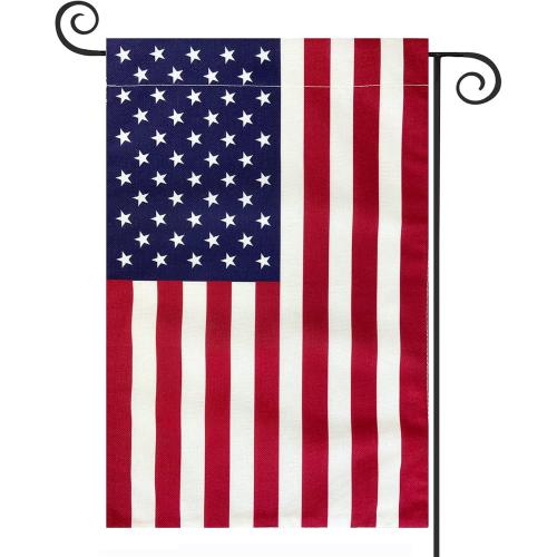 No pole just flag American Flag USA Garden Flag 12 x 18 - Patriotic Double Sided Small Flags for Yard