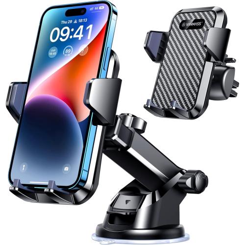 VANMASS【85 LBS Strongest Suction & Military-Grade Ultimate Car Phone Mount【Patent & Safety Certs】Cell Phone Holder Truck for Dashboard Windshield Vent for iPhone 17 Pro Max 16 15 Samsung Camera Mount
