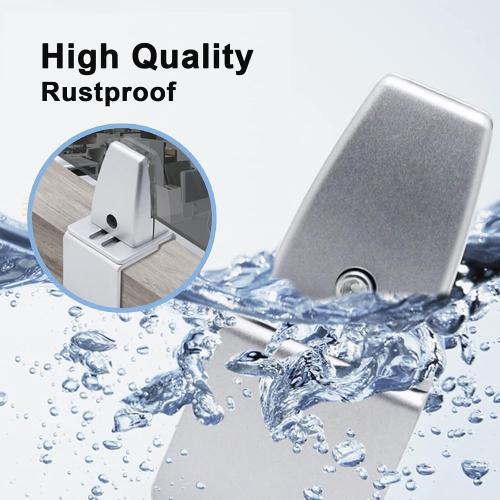 Aluminum Vertical Clamp Partition Board Acrylic Desk Divider Support Clamp for Clear Shield for Desktop Countertop Reception