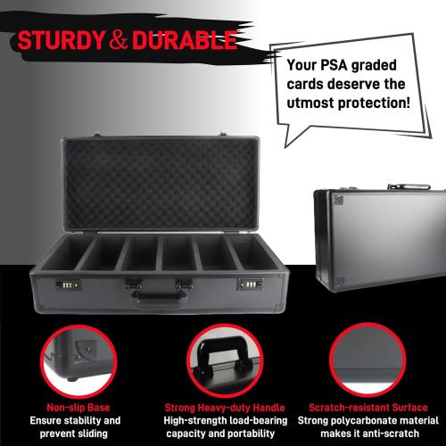 NEW 6 Row 250  Graded Card Case Psa Graded Card Storage Box Psa Slab Case for Graded Cards Cases for Sports Cards Storage