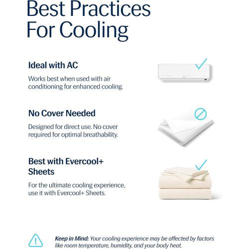 REST® Evercool® Cooling Comforter, Full/Queen, Blanket for Hot Sleepers, All Season Bedding to Keep Cool for Night Sweats, Breathable Lightweight Blanket, 90x90 Inches, Snow Ivory