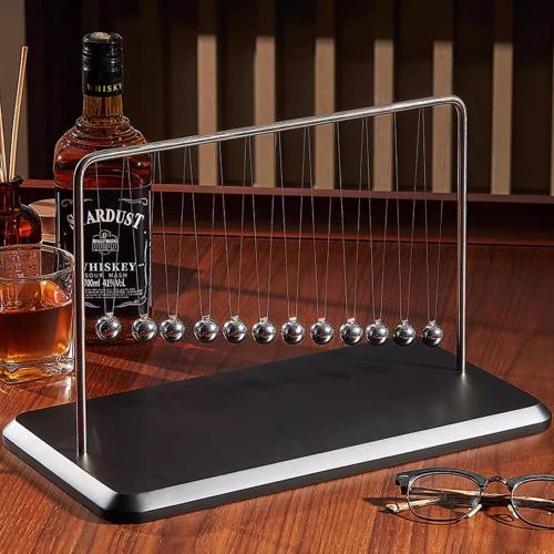 Chaos Pendulum Wave|12-Ball Kinetic Art with Alignment Tool|Mesmerizing Curve Motion Desk Decor|Intelligent Physics Gift for Office&STEM