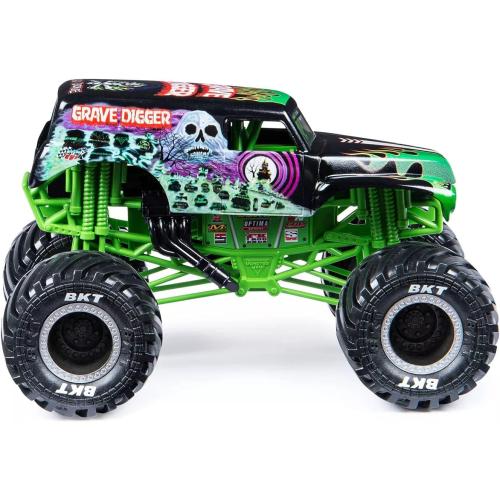 Monster Jam, Official Grave Digger Monster Truck, Die-Cast Vehicle, 1:24 Scale