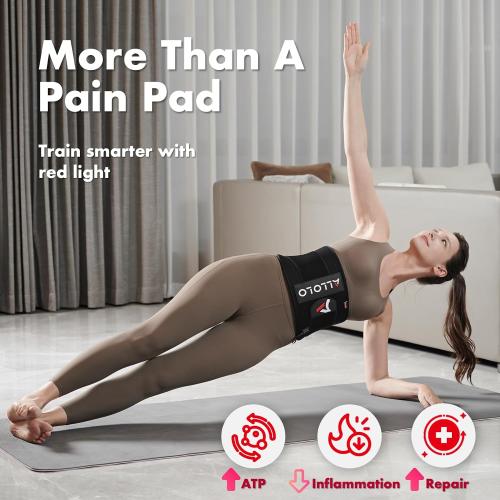 ALLOLO Red Light Therapy for Body, 16.7*7.9 660nm&850nm Infrared Red Light Therapy Belt with Pulse for Back Waist Muscle Pain Relief, 3-in-1 LED Bead with Controller Timer Gift for Women Men