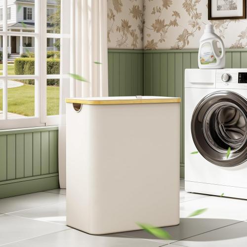 Hampers for Laundry Basket with Lid, 160L Extra Large Laundry Hamper 3 Section Dirty Clothes Hampers for Laundry Divided Laundry Basket Organizer for Bedroom,Laundry Room, Dirty Clothing Hamper, Beige