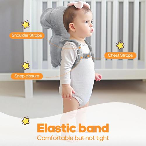 Baby Fall Back Head Protector - Baby Head Protector Backpack for Crawling Walking Gifts - Adjustable Toddlers Head Safety Pad Cushion