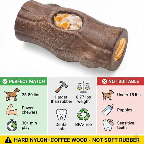 2 Pack Dog Toys for Aggressive Chewers, Interactive Indestructible Dog Toys to Keep Them Busy, Durable Dog Frozen Treat Toy for Large & Medium Dogs, Reduces Anxiety & Extends Playtime, Brown