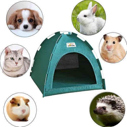 alfyng Cat Tent, Kitten Tent Cave Nest Bed, Portable Pet Cats Tents House for Little Dog, Folding House with Soft Mat for Small Animals All Seasons Indoor and Outdoor (14.2 x 14.2 x 11 INCH)