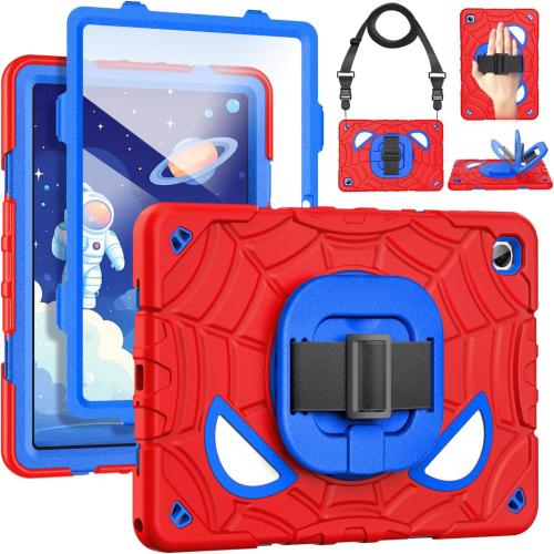 Grifobes Case for Samsung Galaxy Tab A9  Plus 11 inch, Full Body Protection with Screen Protector/Rotating Stand, Hand/Shoulder Strap for 11” Tablet Cover Red Blue