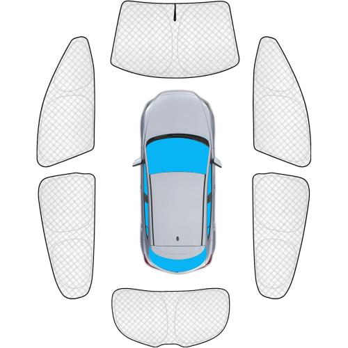 KMF  Thicken Sun Shades for Mazda 3 Hatchback (Not Sedan) 2014-2018 Accessories, Full Windshield Sunshade Car Window Covers for Side Rear, UV Block and Blackout Privacy for Camping