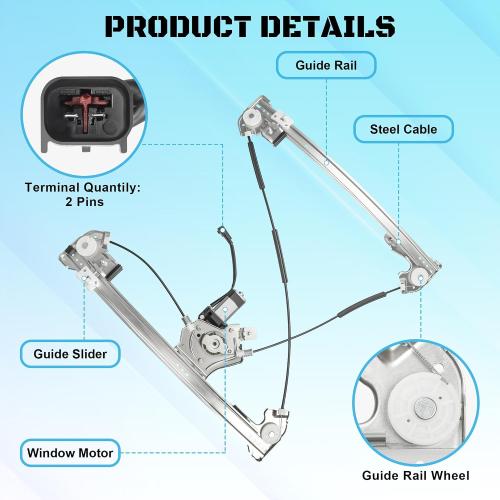 741-431 Power Window Motor and Regulator Assembly Front Right Passenger Side Compatible with Ford F-150 2004 2005 2006 2007 2008 (Extended Cab Only) ‼️could be missing or broken parts ‼️
