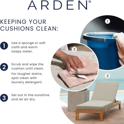 Arden 19 x 19 Luxury Foam Outdoor Double Welted Dining Seat Cushion, Made with PROFOAM, Performance Fabric, Rain-Proof, Fade Resistant, Heathered Taupe Woven Solid