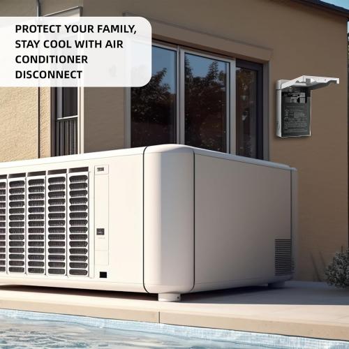 30 Amp AC Disconnect Switch Outdoor 120/240VAC Pull Out Switch Waterproof Metal Box for Air Conditioning Fused (Fuse not Included)