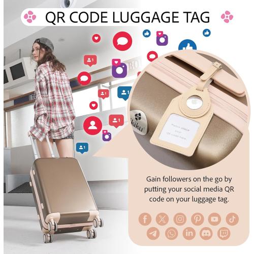 Size 20 Set of 4-Piece Color Gold  Lightweight Luggage Sets for Women, Hardshell Spinner Suitcase with TSA Lock, Expandable Duffel Bag, Luggage Strap, and Leather Tag（Titanium Gold, 20inch)