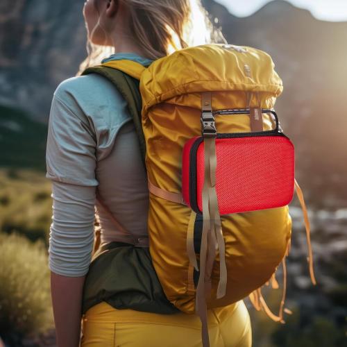 EVA Hard Case with Customizable Foam 13.5 x 9.8 x 5.5 Inchprotective EVA Carrying Case Shockproof Outdoor for Camera, Digital Products, Electronic Instruments with Knife, Red