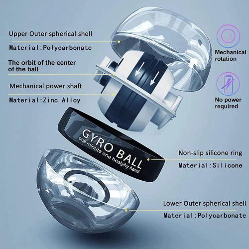 Auto-Start Wrist Power Gyro Ball with LED Lights, Wrist Strengthener and Forearm Exerciser for Stronger Arm Fingers and Muscle