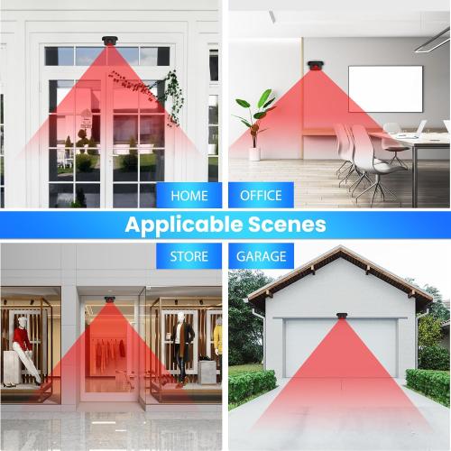 Wireless Driveway Alarm, Outdoor Weatherproof Motion Sensor & Detector with 600ft Range, Microwave Infrared Home Security Alert System for Driveway/Garage/Indoor/Outdoor