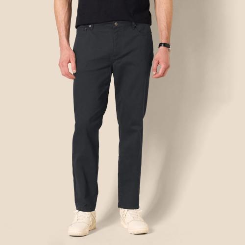 Amazon Essentials Men's 35W x 32L Black 5-Pocket Stretch Twill Casual Pants