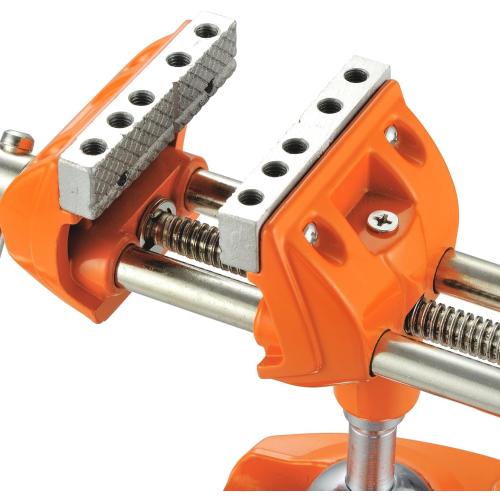 MAXMAN Clamp Bench Vise with Post Universal, Woodworking Vise, 360° Heavy Duty Cast Steel, Table Clamp Vise with Swivel Base for Workbench DIY Projects, Handcraft Creations