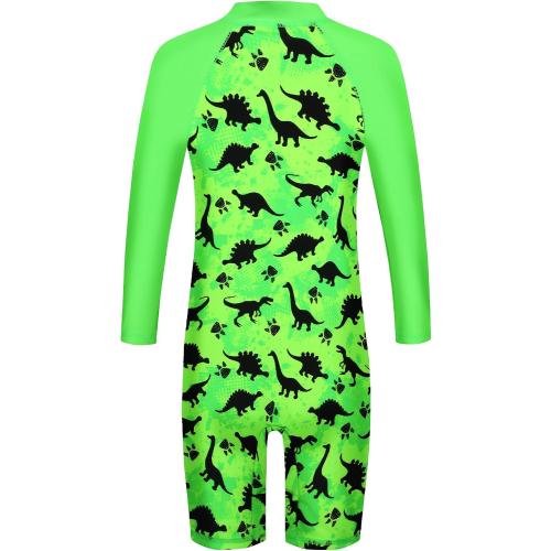 TFJH E Boys Long Sleeve One Piece Swimsuit UPF 50  Front Zipper Rash Guard for Beach, Ages 2-12