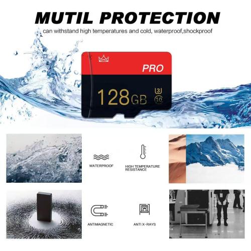 2 Pack Micro Memory Card 128GB Class 10 with Adapter High Speed Memory Card for Tablet,Drone