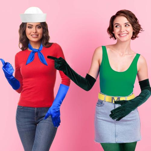 Kavoc 4 Pcs Halloween Mermaid Cosplay Costume Include Dark Green Pantyhose,Gloves,Seashell Bra and Belt for Adults Role Play Party Accessories Supplies（Style2）