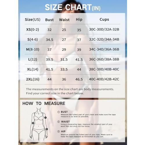 ZAFUL Women's Ribbed Underwire Bikini Set High Cut Colorblock V Notch Swimwear Printed High Leg Swimsuit