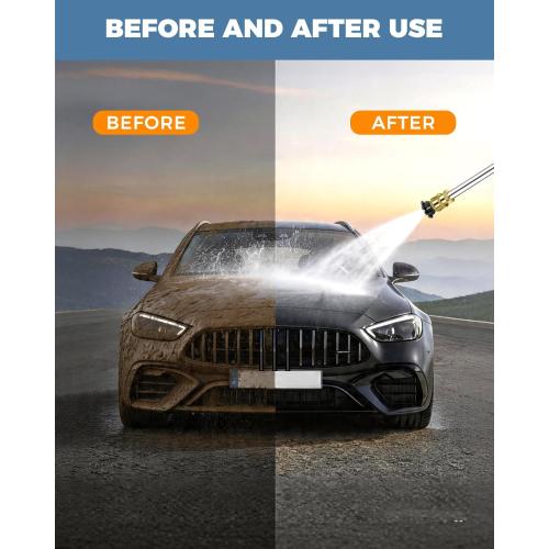2026 Upgrade Jet Nozzle Power Washer for Garden Hose, 2-In-1 Hydro Wand