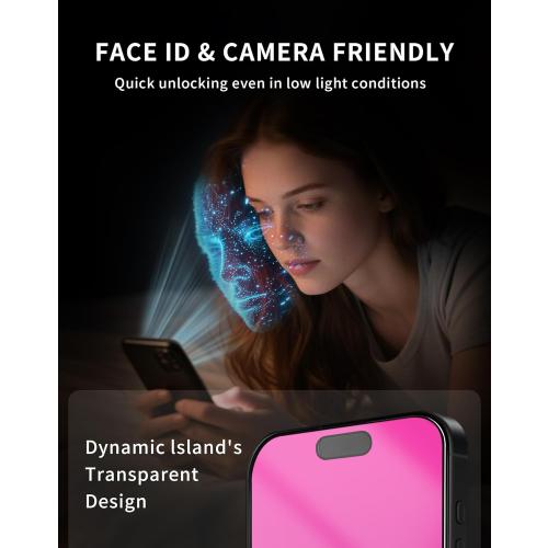 Privacy Screen Protector for iPhone 17 Pro Tempered Glass [2 Pack] Gradient Anti Spy Private Film Accessories Anti Blue Light 9H Hardness Easy Installation Bubble Free Case Friendly [6.3inch]