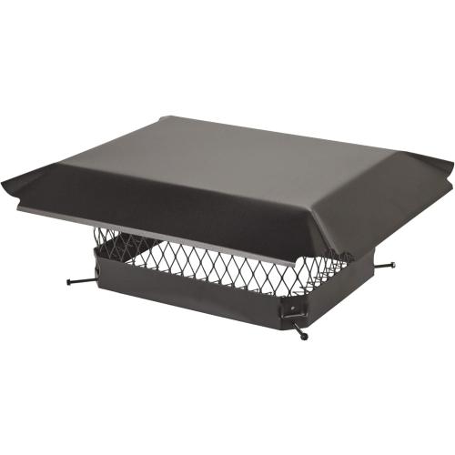 Draft King CBO1216 Bolt On Black Galvanized Steel Single Flue Chimney Cap, 12 x 16
