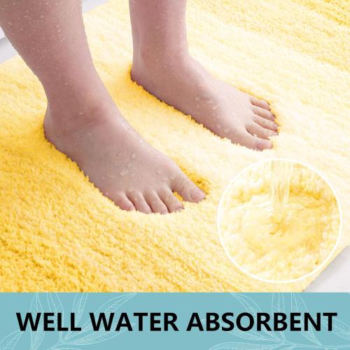 Arotive Microfiber Bathroom Rugs, Shaggy Soft Absorbent Bath Rug, 47x24