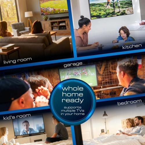 Antennas Direct ClearStream 4MAX Complete TV Antenna, Indoor Outdoor, UHF VHF, Multi-Directional, 70  Mile Range – w/Cable, Mast, Amplifier, Splitter