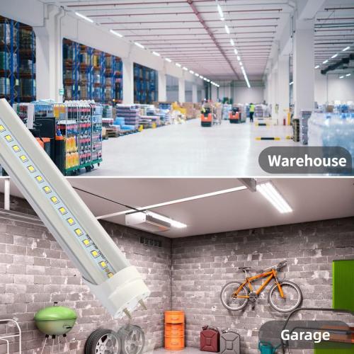 2FT T8 LED Tube Light,12W(30W Equivalent),Type A B Plug & Play or Ballast Bypass,1560LM,Led Replacement F20T10 T20T12 Flourescent Tube,5000K, Dual Ended Power, Clear Cover(4-Pack)