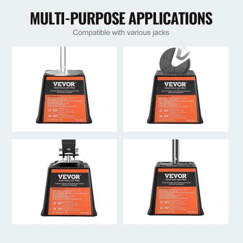 VEVOR Trailer Jack Block, Polypropylene RV Camper Stabilizer Blocks, RV Travel Accessories Use for Any Tongue Jack, Post, Foot, 5th Wheels, 4-Pack