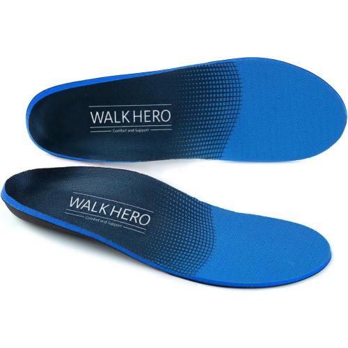 WalkHero Arch Support Inserts for Women Men, Relieve Plantar Fasciitis