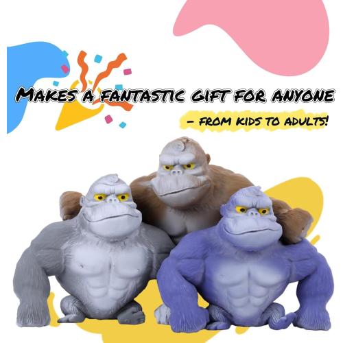 The Original Sand-Filled Gorilla - Therapy-Grade Calming Sensory Fidget for Anxiety & Focus - PRO-Grade Indestructible Squeeze Toy for Adults & Kids (Authentic Brown)