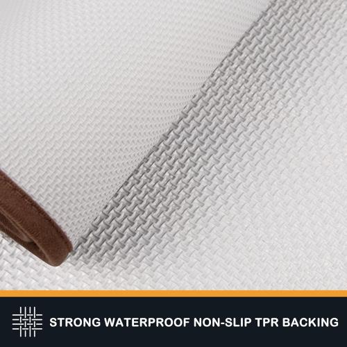 PURRUGS Dirt Trapping Door Mat 32 x 70, Non-Slip/Skid Machine Washable Entryway Rug, Dog Doormat, Super Absorbent Welcome Mat for Muddy Wet Shoes and Paws, Brown