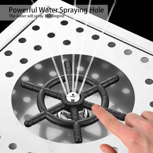 Glass Rinser for Kitchen Sink, Stainless Steel Bottle Washer Faucet Head Rinser Cup Cleaner Sink Attachment Accessories Bar Glass Rinser for Beer Glass Coffee Cup