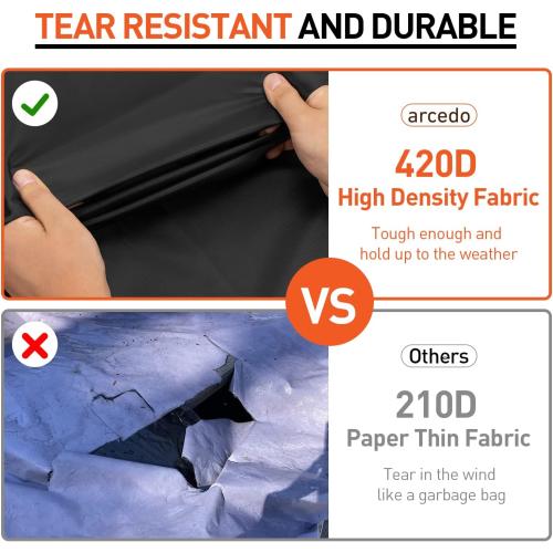 Waterproof 2-Seater Loveseat Covers for Patio Furniture, Weatherproof Outdoor Chair Seat Couch Sofa Cover, 54 W x 37 D x 35 H, Black