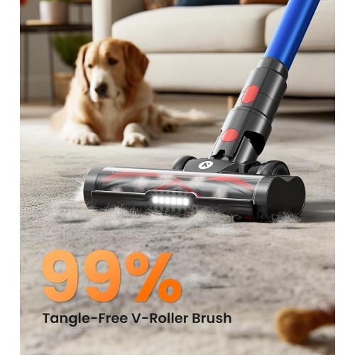 NADALY Cordless Vacuum Cleaner, 550W 45Kpa 65Mins Vacuum Cleaners for Home, Stick Vacuum with LED Display, Anti-Tangle, Self-Standing, 8-in-1 Lightweight Vacuum for Hardwood Floor/Carpet/Pet Hair