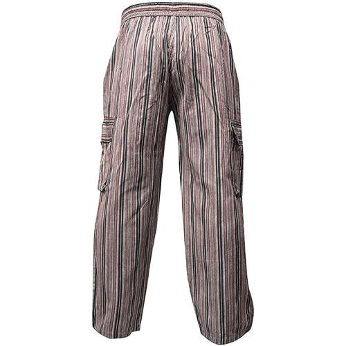 Shopoholic Fashion Mens Light Weight Stripe Hippy Combat Trouser 3Xl