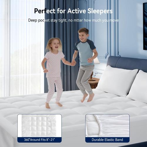 ELEMUSE 3 Inch Cooling Memory Foam Mattress Topper Full, 2 Inch Pressure-Relieving Memory Foam and 1 Inch Thick Soft Viscose Made from Bamboo Pillow Top for Hot Sleepers, Removable & Washable Cover