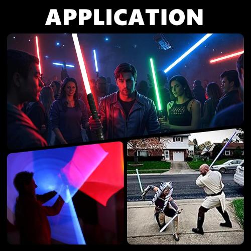 Lightsaber, Metal Duel Light Sabers,4 Sound Fonts,USB Rechargeable Light Swords with Loud Sound, Swing, Blaster,Adults Kids Cosplay Props Birthday Xmas Gift (38.2inch-Red)