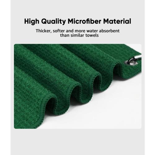 Pro Golf Towel Microfiber Golf Towel for Golf Bags (16 X 16) with Hook, Loop Fastener and Gift Box, Essentials Golf Accessories for Men, Golf Gifts for Men/Women