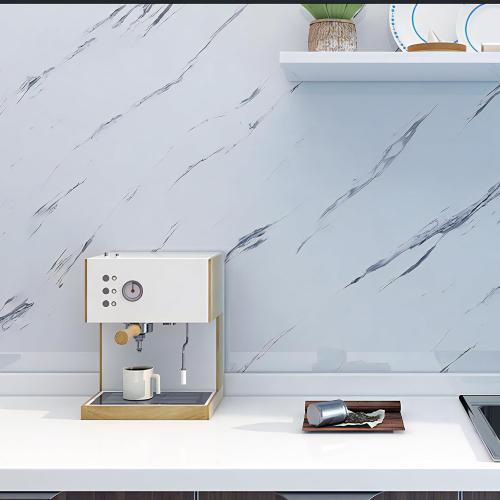 Size 23.6x197 Glossy Marble Contact Paper White Peel and Stick Wallpaper Marble Wallpaper Self-Adhesive Removable 23.6x197 Wall Paper for Cabinets Bathroom Waterproof Wallpapers Modern Decorative