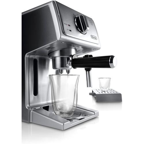 De'Longhi 15 Bar Pump Espresso Machine with Advanced Cappuccino System, Compact Stainless Steel Espresso Maker with Premium Milk Frother for Lattes, Single & Double Espresso, Tamper Included