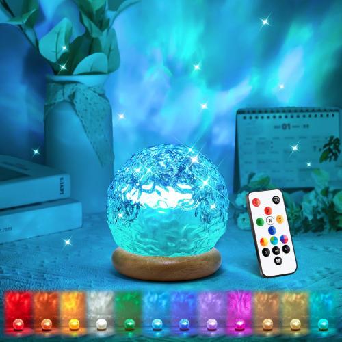 One Fire Ocean Projector for Bedroom,18-Color LED Mood Lighting,Girls Gifts
