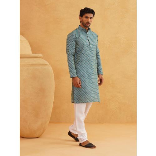 Sojanya XL (Since 1958 Men'S Jacquard Silk Self Design Only Kurta